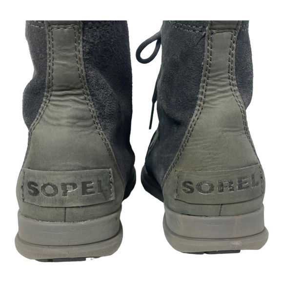 Sorel Joan Explorer Kinetic Snow Winter Suede/Wool Grey Boots Bootie 6 - Picture 7 of 9